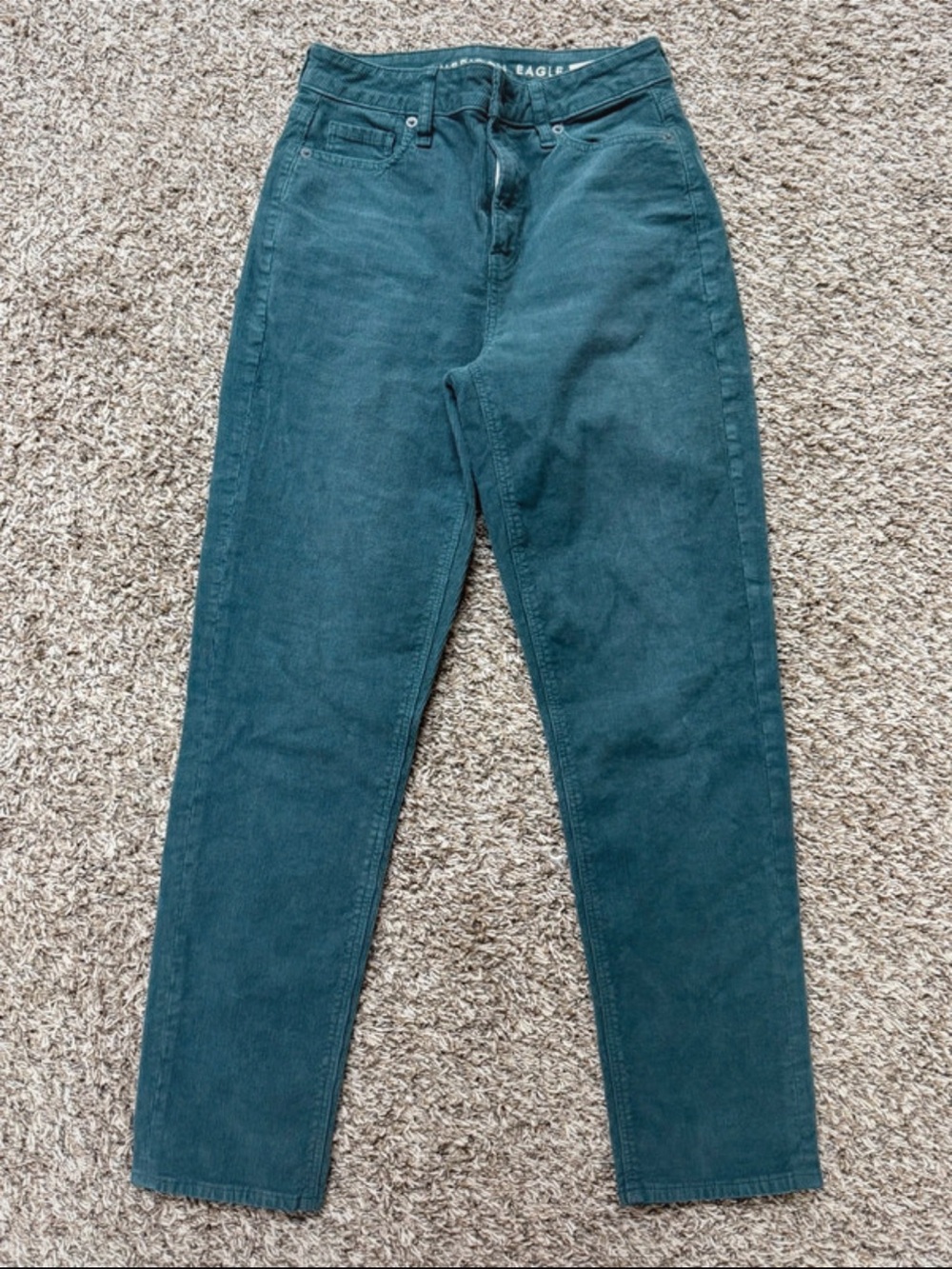 American Eagle Outfitters High-Rise Straight Jeans - Teal
